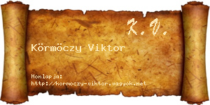 Körmöczy Viktor névjegykártya